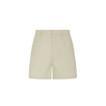 Short couture taille haute laine beige