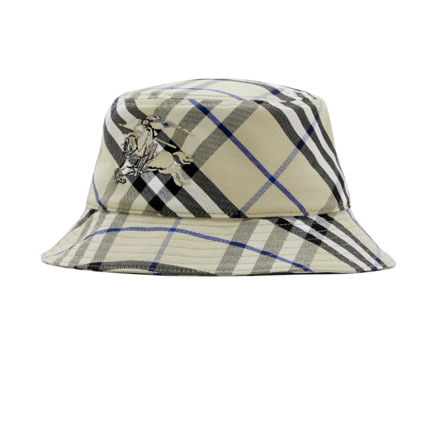 Bob à carreaux BURBERRY en coton mélangé check bleu Equestrian Knight