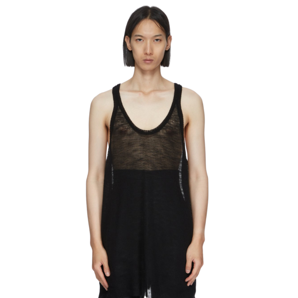 Débardeur RICK OWENS CUNT TANK laine vierge noire