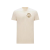T-shirt coton écru logo écriture kaki beige