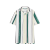 Chemise bowling coton blanc rayures vert jaune