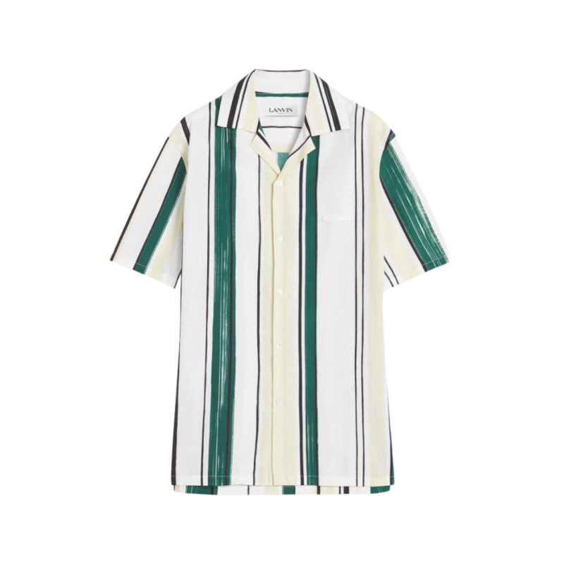 Chemise bowling coton blanc...