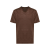 T-shirt col rond manche courte lin marron chocolat