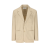 Veste blazer coton beige surpiqué