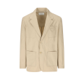 Veste blazer coton beige surpiqué