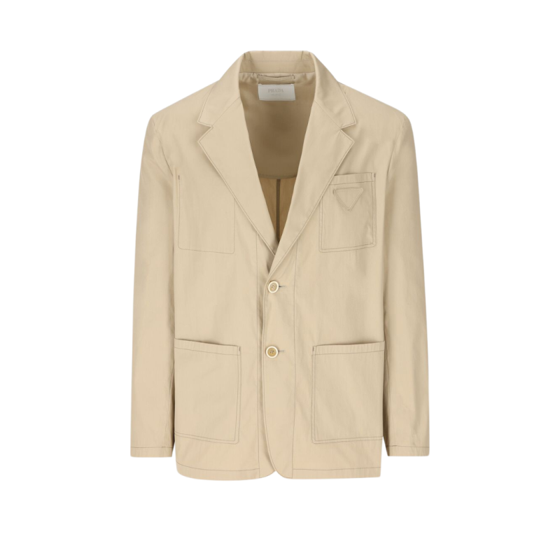 Veste blazer coton beige...