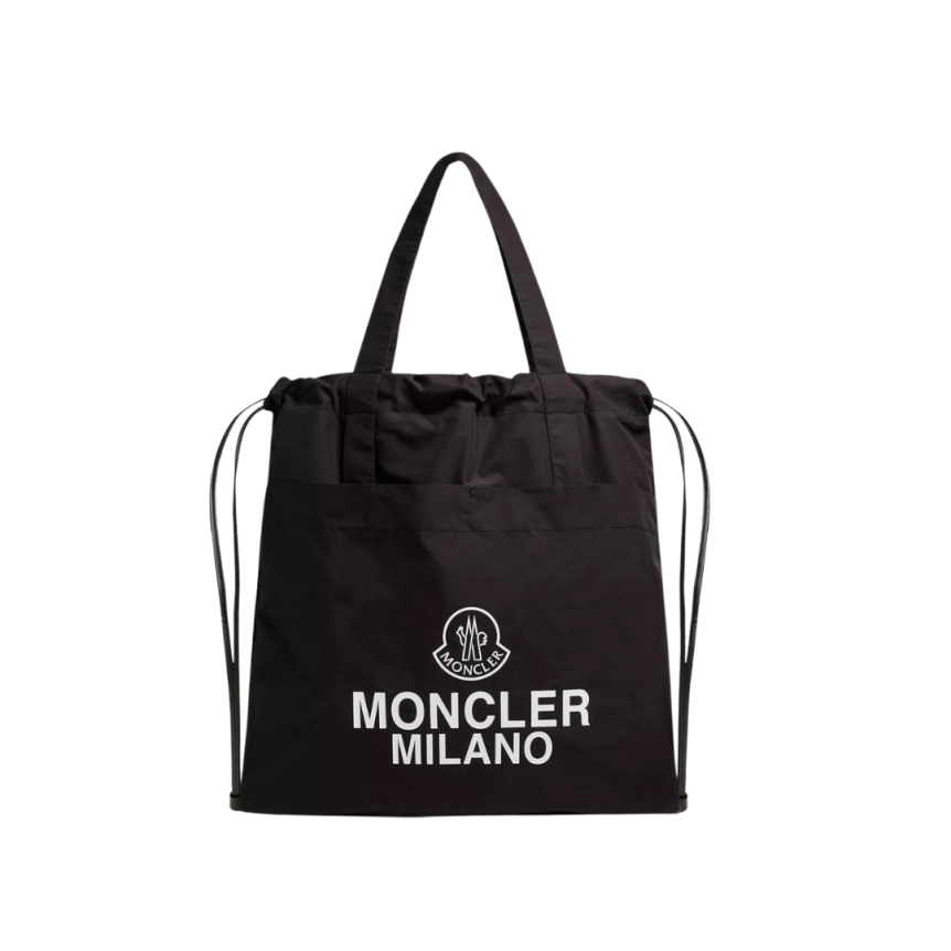 Tote bag MONCLER Sac cabas nylon noir Moncler Grenoble blanc