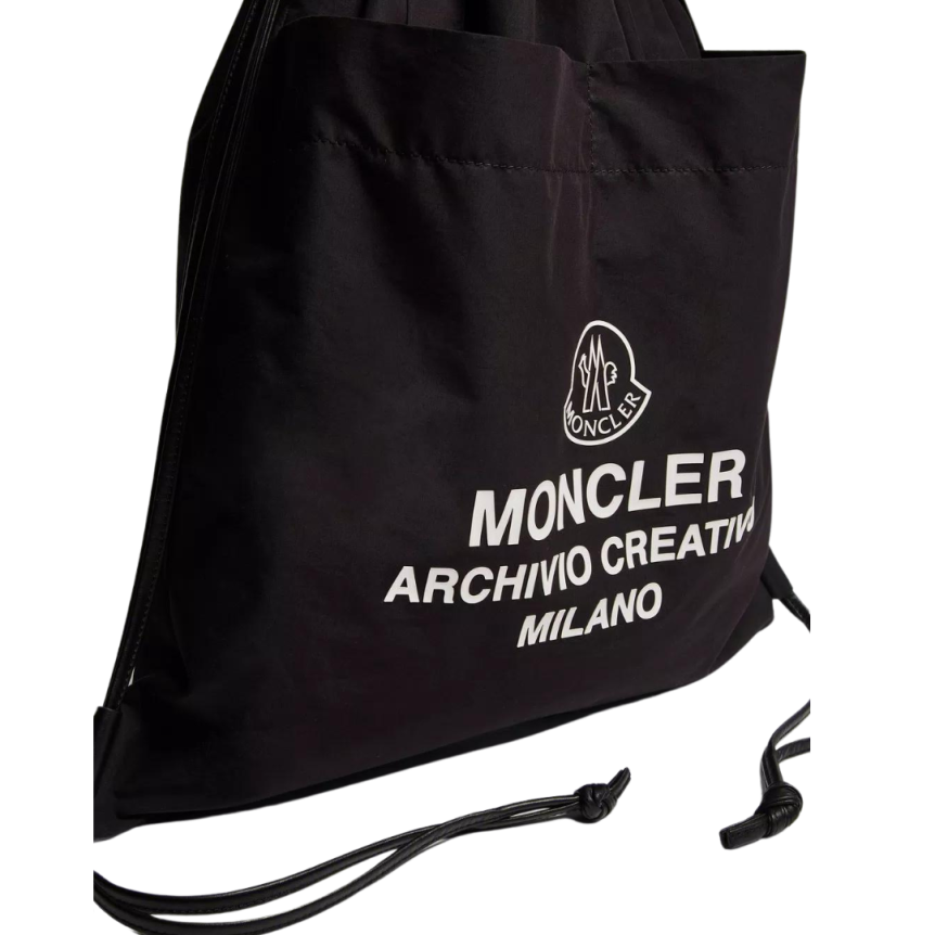 Tote bag MONCLER Sac cabas nylon noir Moncler Grenoble blanc