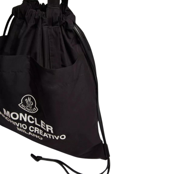 Tote bag MONCLER Sac cabas nylon noir Moncler Grenoble blanc