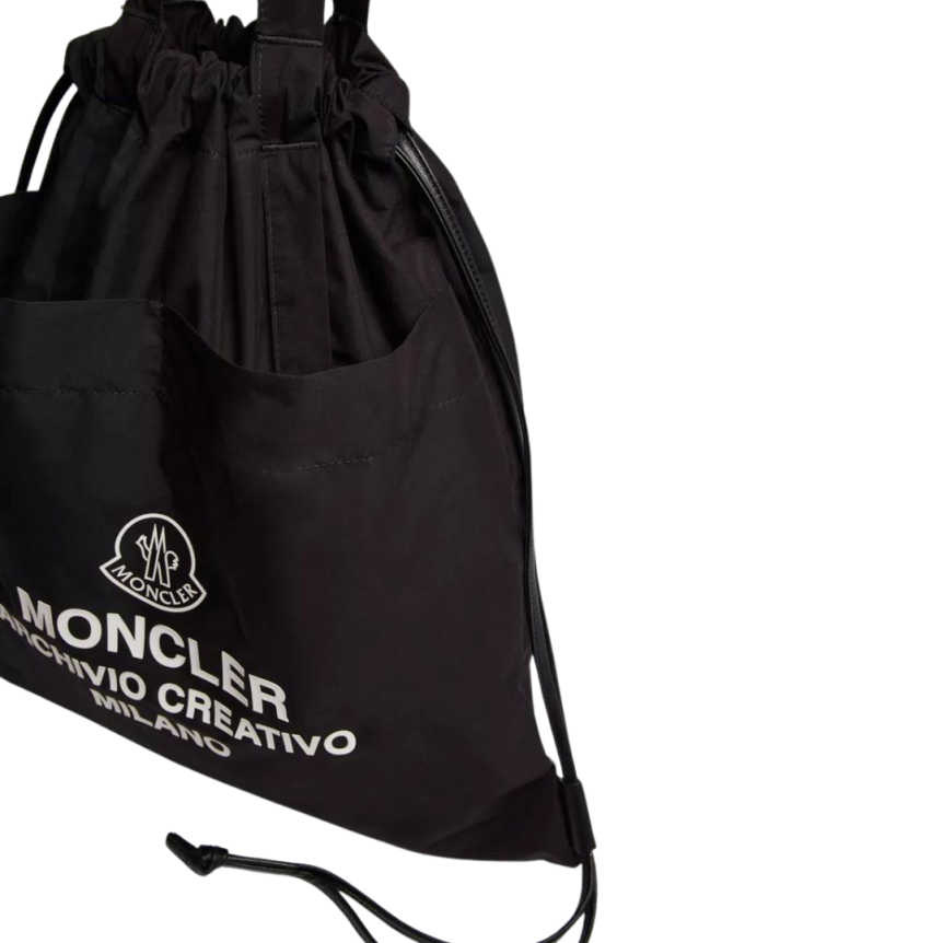 Tote bag MONCLER Sac cabas nylon noir Moncler Grenoble blanc