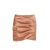 Mini-jupe portefeuille satin rose poudré poche