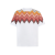 T-shirt coton blanc zigzag orange