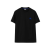 T-shirt manche courte coton noir broderie cavalier bleu poitrine