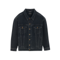 Veste boutons denim coton dark blue black