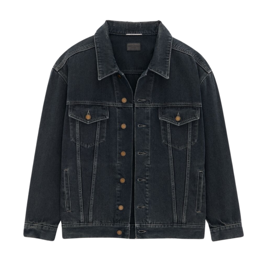 Veste boutons SAINT LAURENT denim coton dark blue black