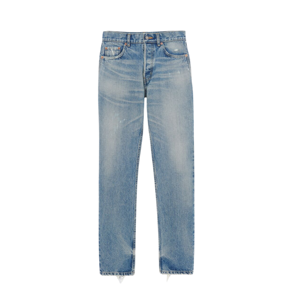 jean relaxed SAINT LAURENT coton denim charlotte blue