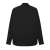 chemise manche longue col Yves popeline coton noir