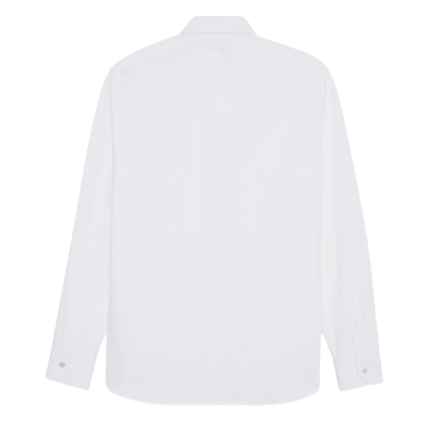 chemise SAINT LAURENT manche longue col Yves popeline coton blanc