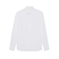 chemise manche longue col Yves popeline coton blanc