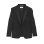 Veste smoking simple bouton laine noir revers pointe satin