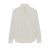 chemise manche longue col cheminée coton ivoire