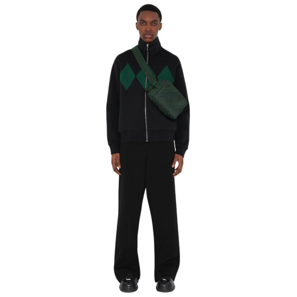 Sac Banane BURBERRY nylon check carreaux vert jacquard