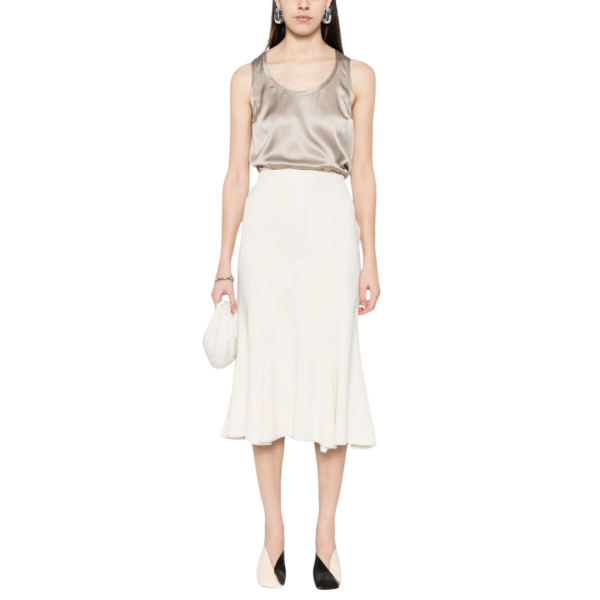 Débardeur BRUNELLO CUCINELLI soie stretch gris beige