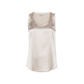 Débardeur soie stretch gris beige