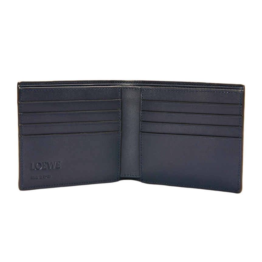 Portefeuille double LOEWE Puzzle cuir bleu marine gris