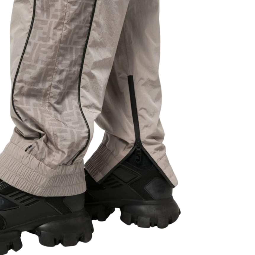 Pantalon de survêtement FENDI coton beige Bande FF