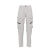 pantalon cargo Microreps coton effet froissé gris perle poches