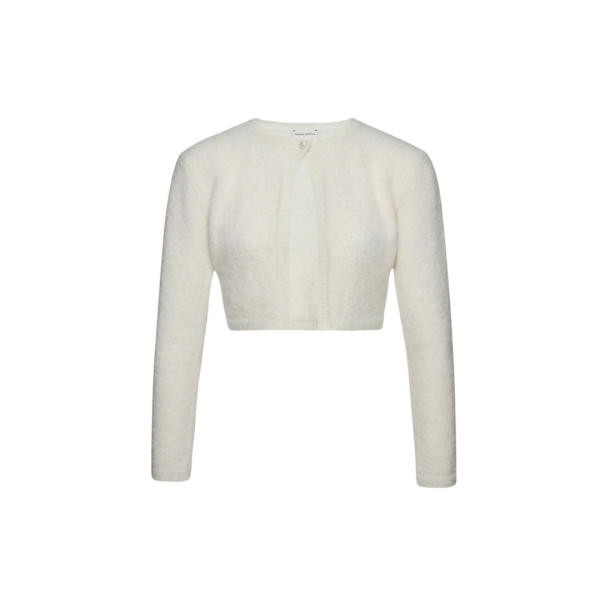 Cardigan court MAGDA BUTRYM mohair crème un bouton