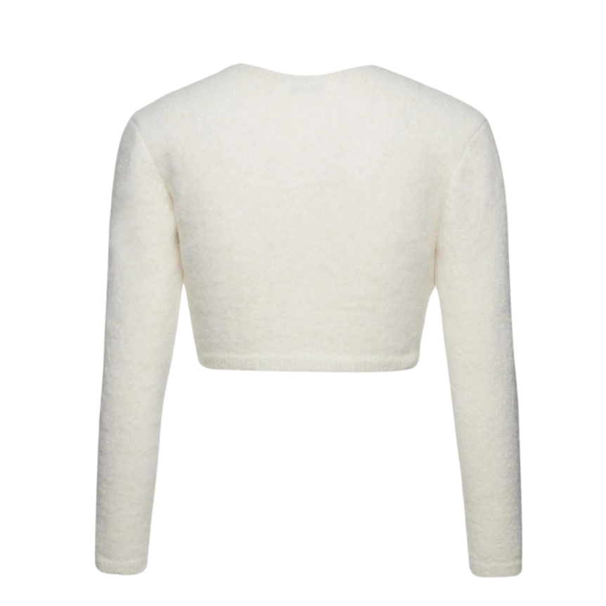 Cardigan court MAGDA BUTRYM mohair crème un bouton