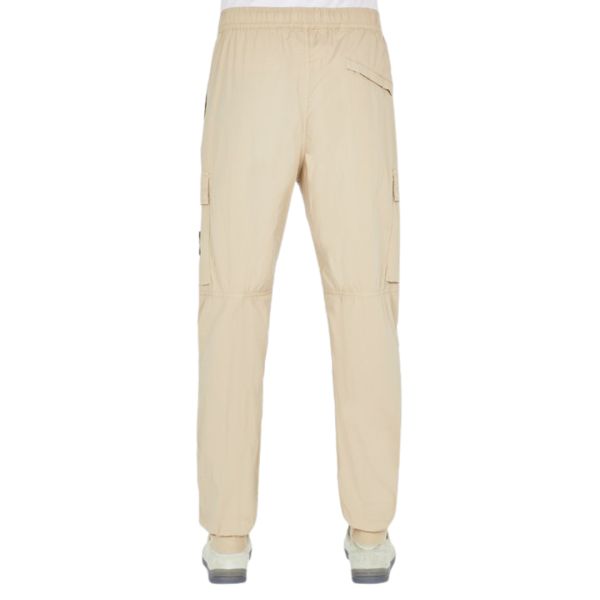 Pantalon Cargo STONE ISLAND coton léger camel bas élastique