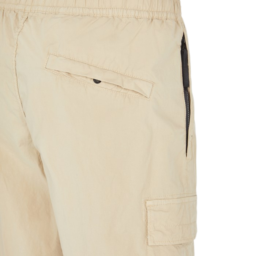 Pantalon Cargo STONE ISLAND coton léger camel bas élastique