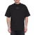 T-shirt col rond coton noir logo dos réfléchissant