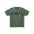 T-shirt col rond coton vert logo tape type noir