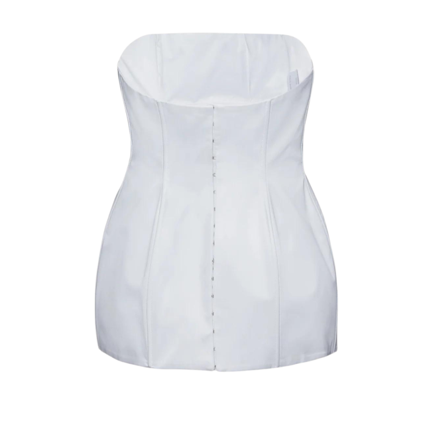 Corset bustier MAGDA BUTRYM sablier coton blanc