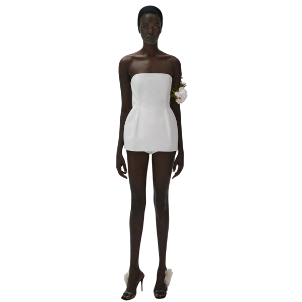 Corset bustier MAGDA BUTRYM sablier coton blanc