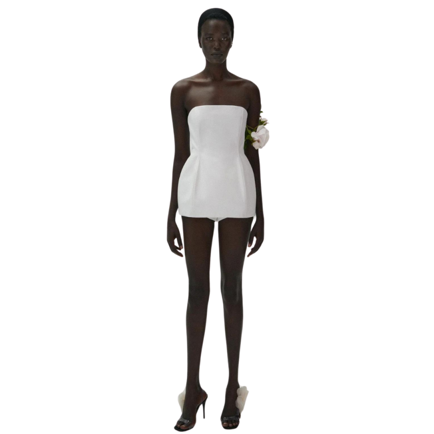 Corset bustier MAGDA BUTRYM sablier coton blanc