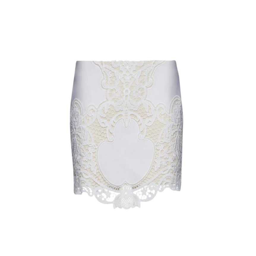 jupe mini MAHDA BUTRYM coton broderie dentelle blanche