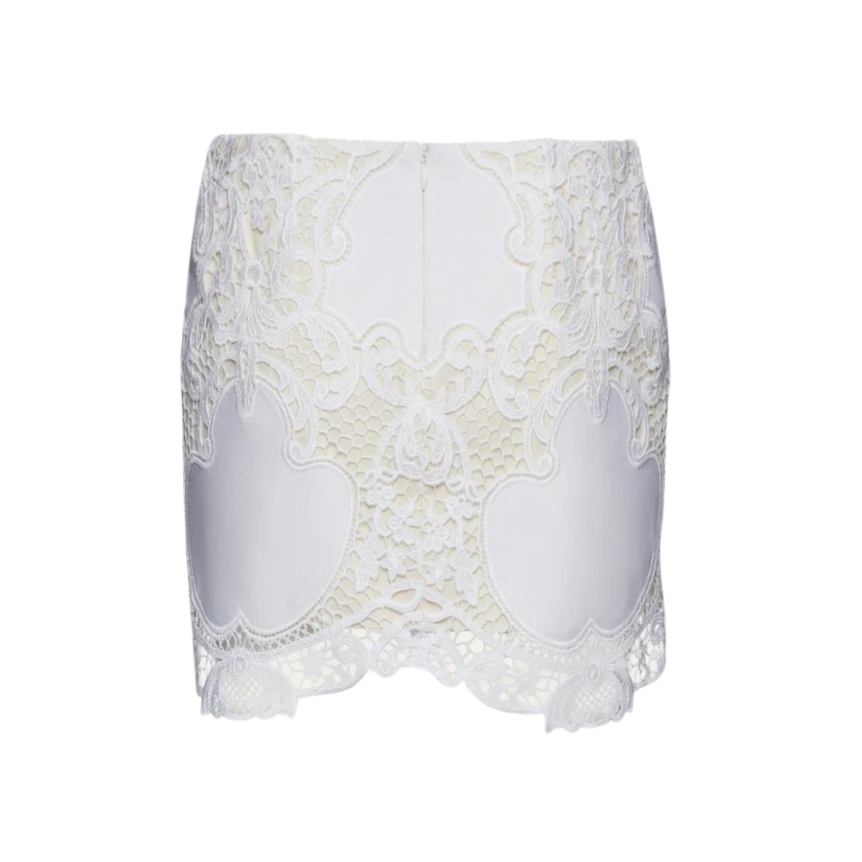 jupe mini MAHDA BUTRYM coton broderie dentelle blanche