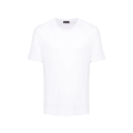 T-shirt col rond manche courte lin blanc