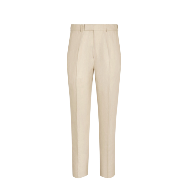 Pantalon habillé ZEGNA Oasi Lino ajusté lin beige clair