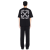 T-Shirt Tatouage coton noir broderie Flèche Skate blanc