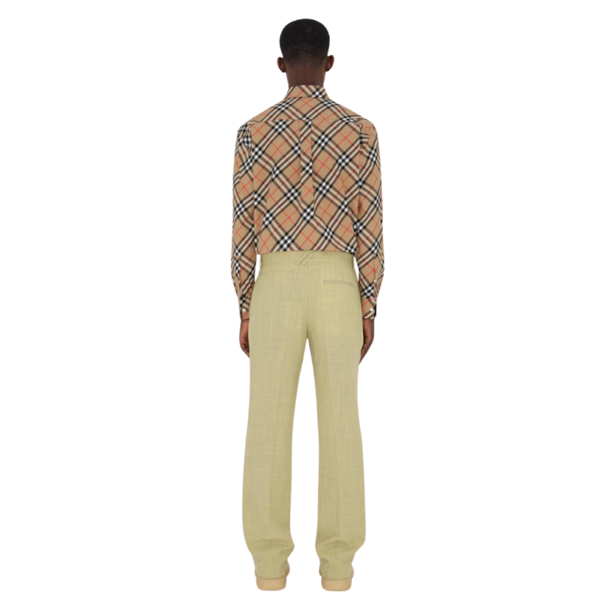 Chemise BURBERRY manches longues coton check beige