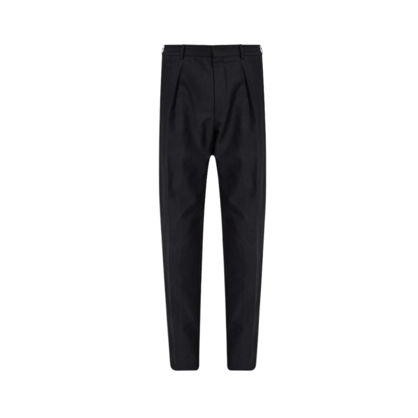 Pantalon FENDI coton noir ceinture élastique