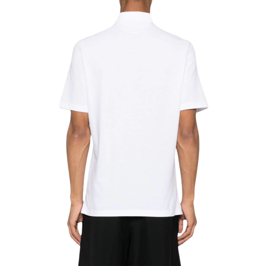 Polo BRUNELLO CUCINELLI manche courte piqué de coton blanc