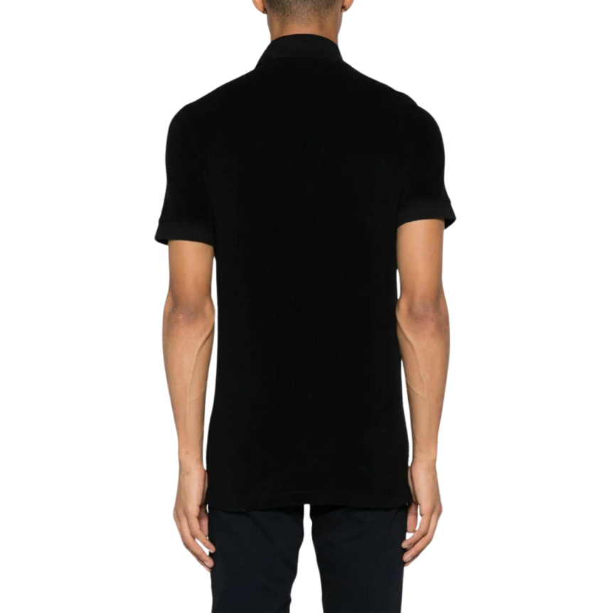 Polo TOM FORD manche courte coton mélangé éponge noir