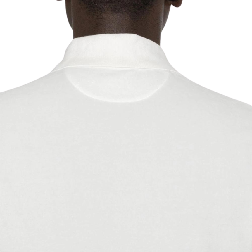 Polo TOM FORD manche courte coton mélangé éponge blanc